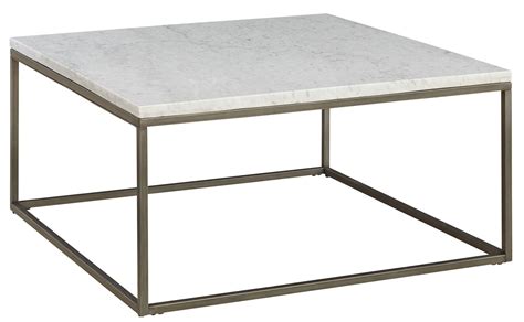 Alana Acacia Marble Top Square Coffee Table from Casana | Coleman Furniture