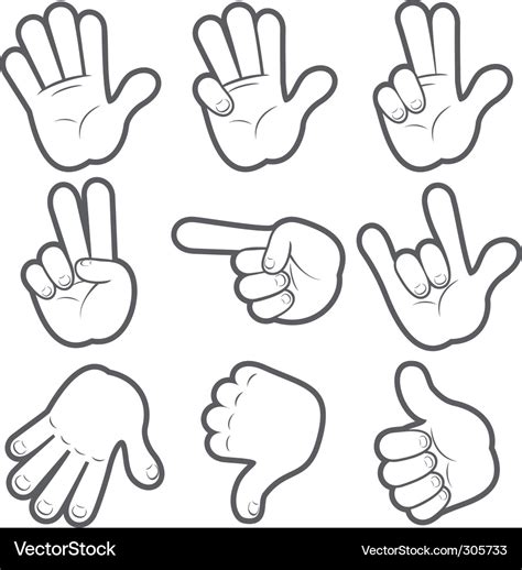 Cartoon hands Royalty Free Vector Image - VectorStock