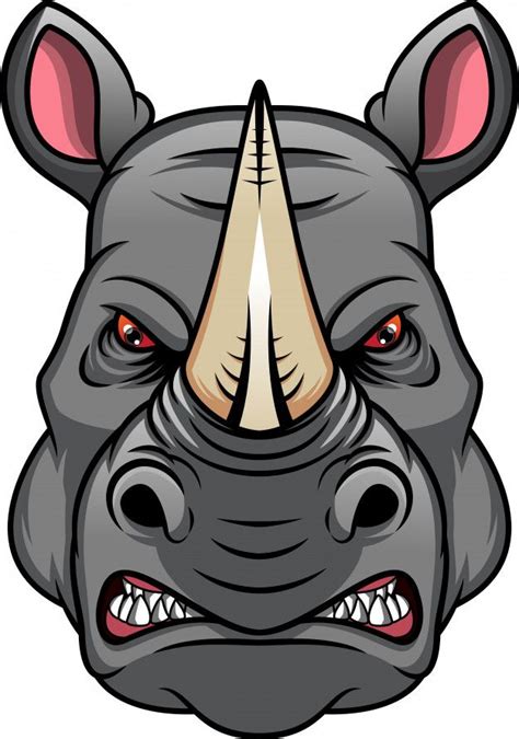 Rhino head mascot Premium Vector | Premium Vector #Freepik #vector # ...