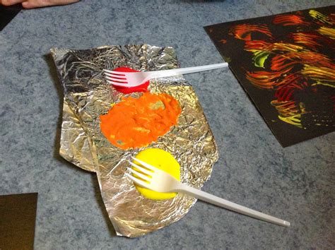 Flame: Creative Children's Ministry: Pentecost Flames: Painting with Forks!