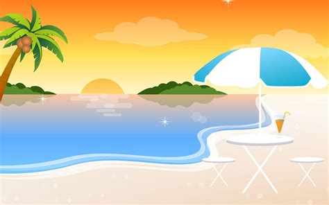 Beach Cartoon Wallpapers - Wallpaper Cave