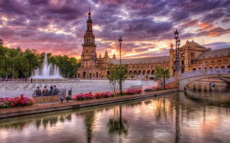 Stunning HD Wallpaper of the Royal Alcázar Palace in Seville, Spain