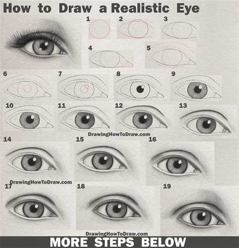 How To Draw Realistic Eyes Easy Step By Step Drawing Tutorial | Images ...