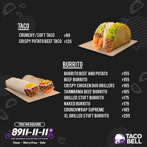 TACO BELL MENU PHILIPPINES & UPDATED PRICES 2024