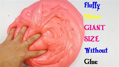 Fluffy Slime GIANT SIZE Without Glue How To! DIY Slime Challenge Recipe ...