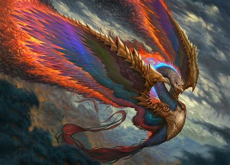 1080P free download | Phoenix, art, wings, fantasy, orange, bird ...