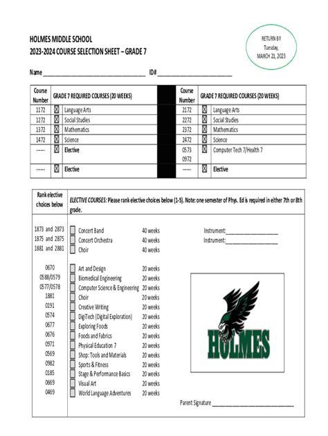Fillable Online HOLMES MIDDLE SCHOOL Fax Email Print - pdfFiller