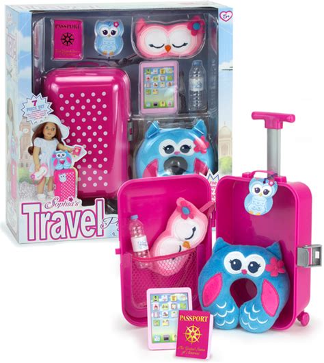 American Girl doll 7 piece travel suitcase & accessory set - The Doll ...