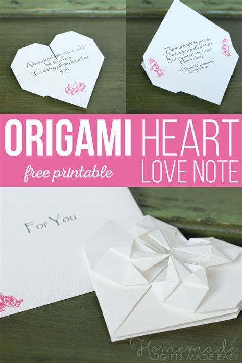 How to Make Origami Heart Love Notes - Step by Step Folding Instructions