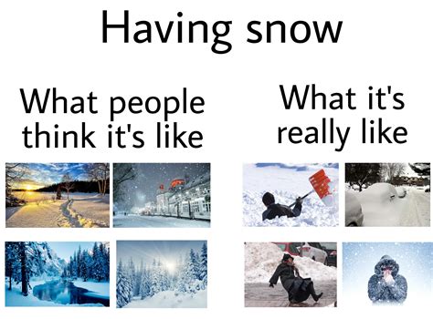 Having snow is annoying : r/memes