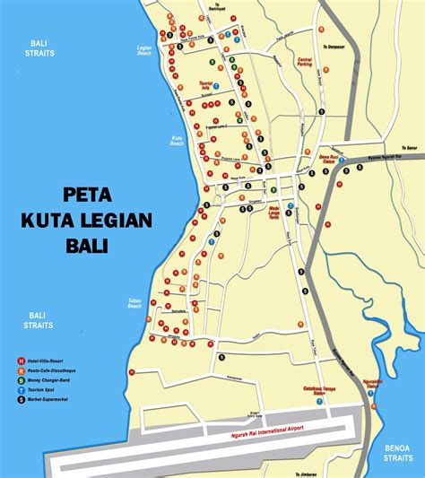 Peta Kuta Legian Bali - Sejarah Negara