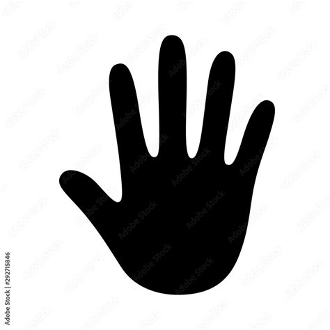 Hand palm silhouette Stock Vector | Adobe Stock