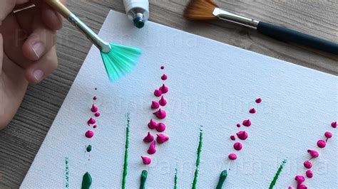 Acrylic Painting tutorial for beginners: Easy Abstract Flowers ...