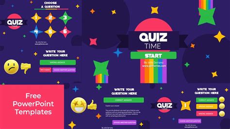 🥇 Free Quiz PowerPoint Template | Interactive & Animated with 3D Emojis