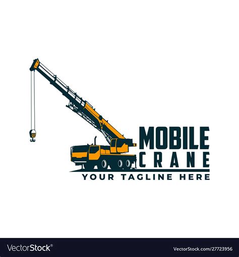 Mobile crane logo Royalty Free Vector Image - VectorStock