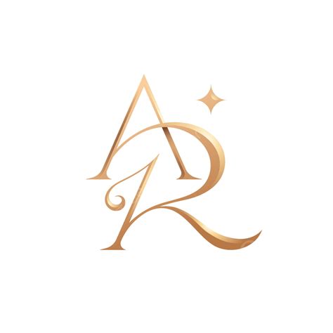 Luxury Letter A R Monogram Serif Logo Design, A, R, Logo PNG and Vector ...