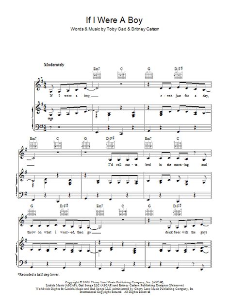 If I Were A Boy | Sheet Music Direct