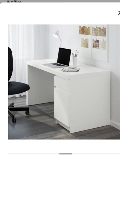 IKEA Office desk white, Furniture & Home Living, Furniture, Other Home ...