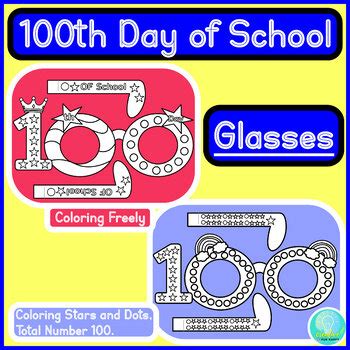 100th Day of School Activities Glasses, 100 Day Glasses Template Craft ...