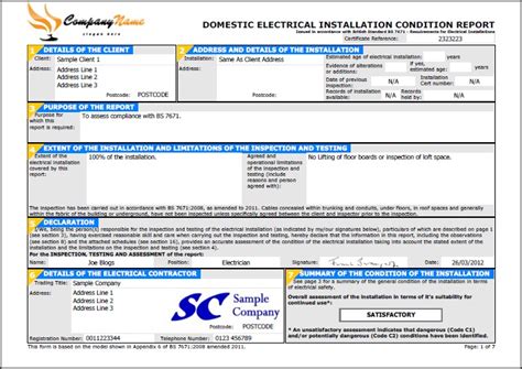 ELECSA ELECTRICAL INSTALLATION CERTIFICATE PDF