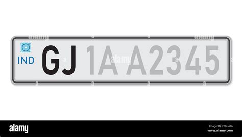 Car number plate Gujarat. Vehicle registration license of India ...