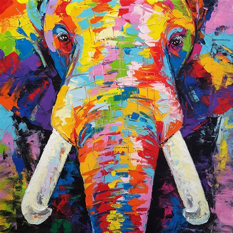 Abstract Elephant Painting - Buy Affordable Art Online l Royal Thai Art