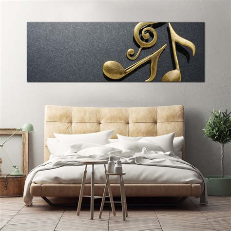 Music Note Canvas Wall Art, Grey Abstract Music 1 Piece Canvas Print ...