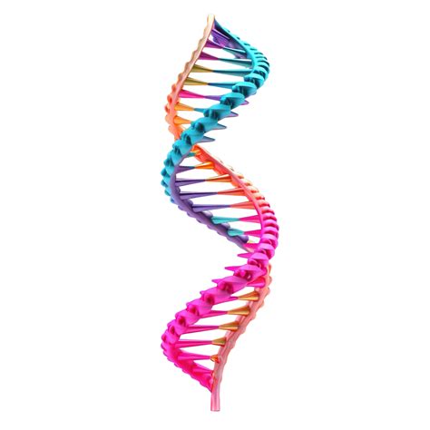 Dna Helix Genetic Structure 3d Illustration, Molecule, Biochemistry ...