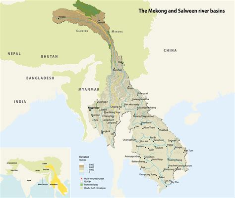 Irrawaddy And Mekong River Map