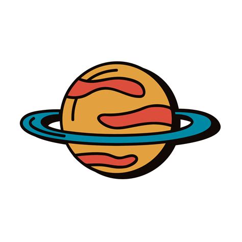 saturn retro style 13815600 Vector Art at Vecteezy