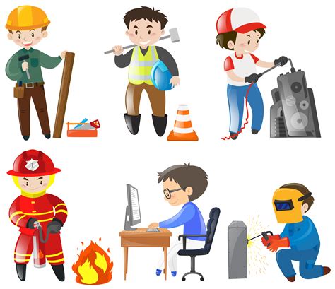 People working different jobs 370576 Vector Art at Vecteezy