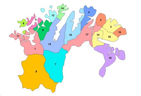 Finnmark Municipalities • Mapsof.net