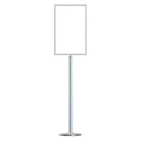 Tensabarrier Sign Holder, 14In x 22In Frame, Chrome 1310U-1S-1422HD-V ...