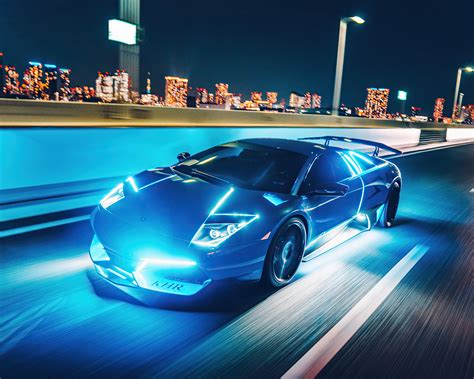 1280x1024 Lamborghini Murcielago Neon Lights 4k Wallpaper,1280x1024 ...