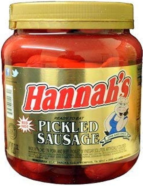 Hannah's Pickled Red Hot Sausages 32 oz Jar - Walmart.com - Walmart.com