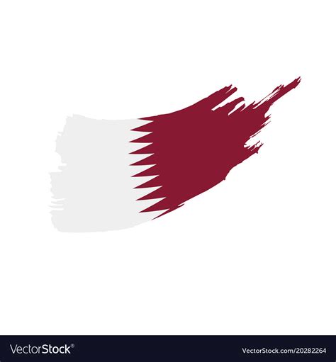 Qatar flag Royalty Free Vector Image - VectorStock