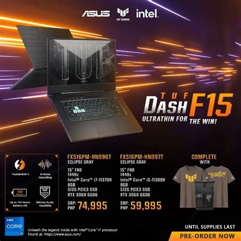 ASUS TUF Dash F15 with 11th Gen Intel CPU and NVIDIA RTX 3060 GPU Now ...