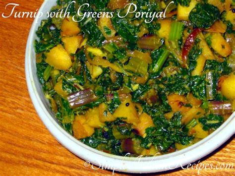 Turnip Greens Poriyal | Simple Indian Recipes