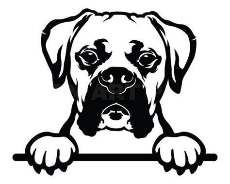 Boxer Dog Svg 06 Clipart Image Cricut Svg Image Dxf Pdf - Etsy