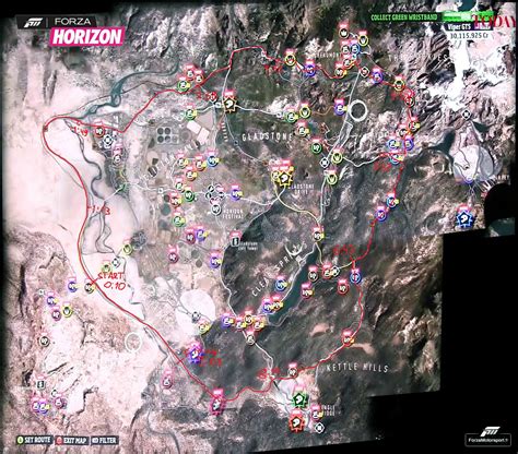 La map de Forza Horizon