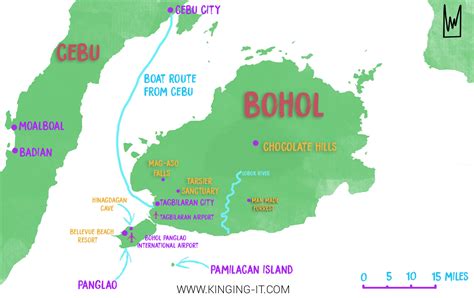 Tourist Spot In Bohol Map