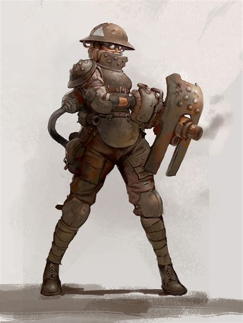 Heavy Gunner, Guillaume Menuel | Concept art characters, Dieselpunk ...