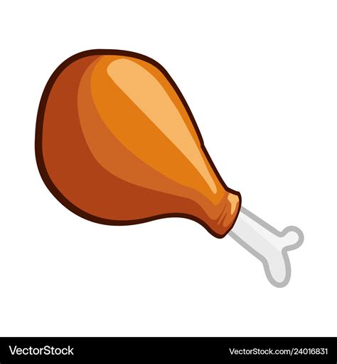 Fried chicken Royalty Free Vector Image - VectorStock