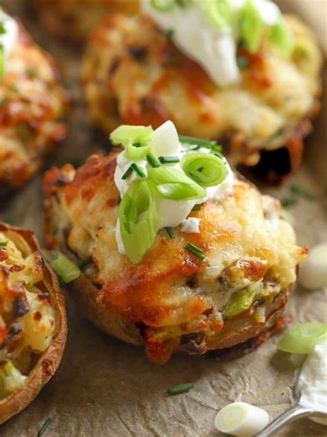 Loaded Potato Skins with Cheese and Bacon - So Delicious!