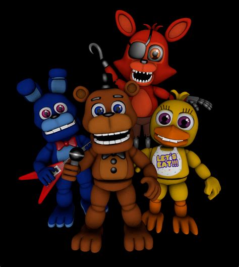 Adventure Freddy,Bonnie,Chica ,and Foxy by Fazbearmations on DeviantArt