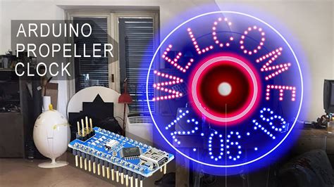 Make Digital Propeller Clock with POV Text Display Using Arduino , LED ...