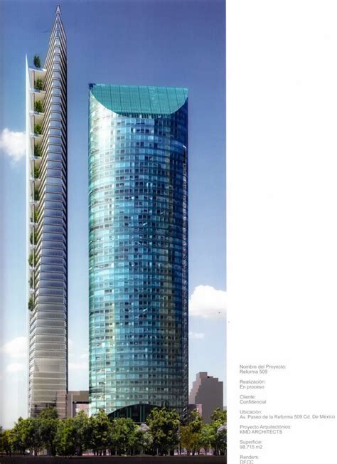 MEXICO CITY | Reforma 509 | 255m | 59 fl | Skyscraper architecture ...