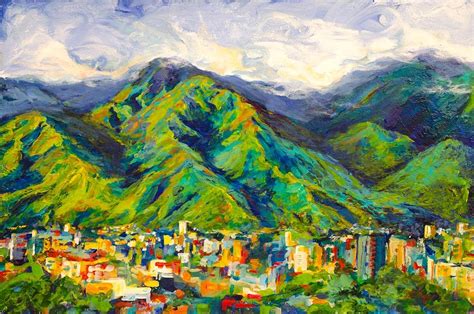 Mountain Valley Painting by Pati Maguire