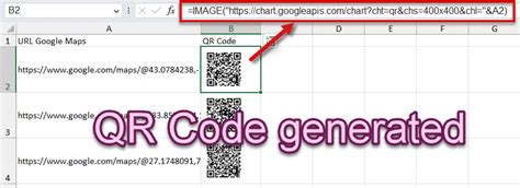 Generate a QR Code with Excel