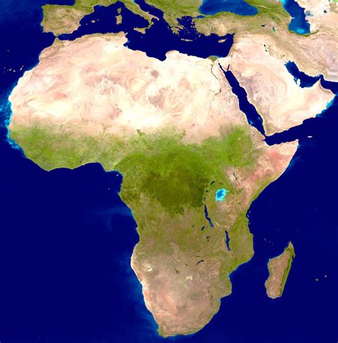 Large detailed satellite map of Africa | Africa | Mapsland | Maps of ...